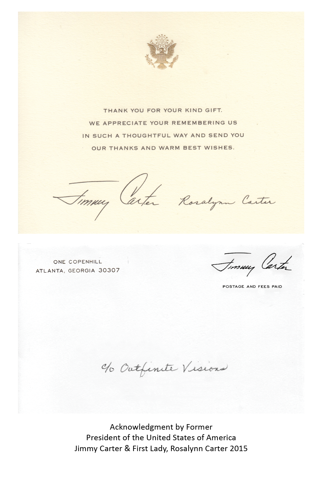 Letter from Former United States President Jimmy Carter