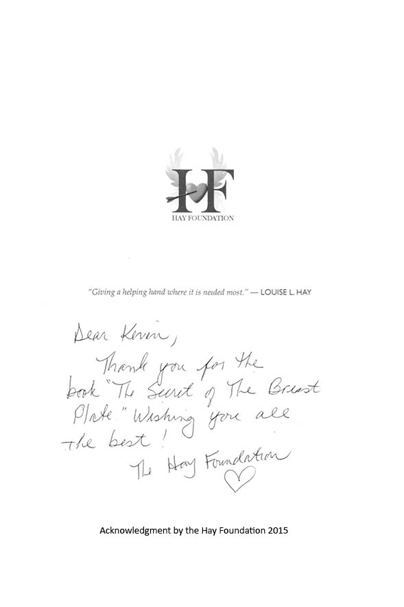 Letter from Louise Hay of the Hay Foundation