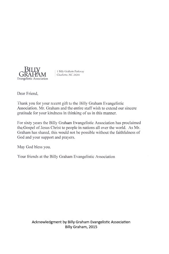 Letter from Billy Graham